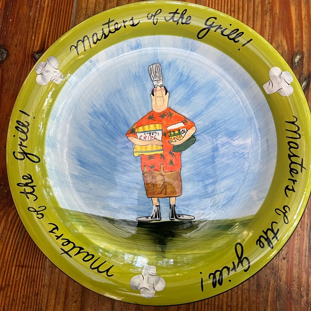 CERTIFIED INTERNATIONAL Tracy Flickinger Masters of the Grill platter 11”